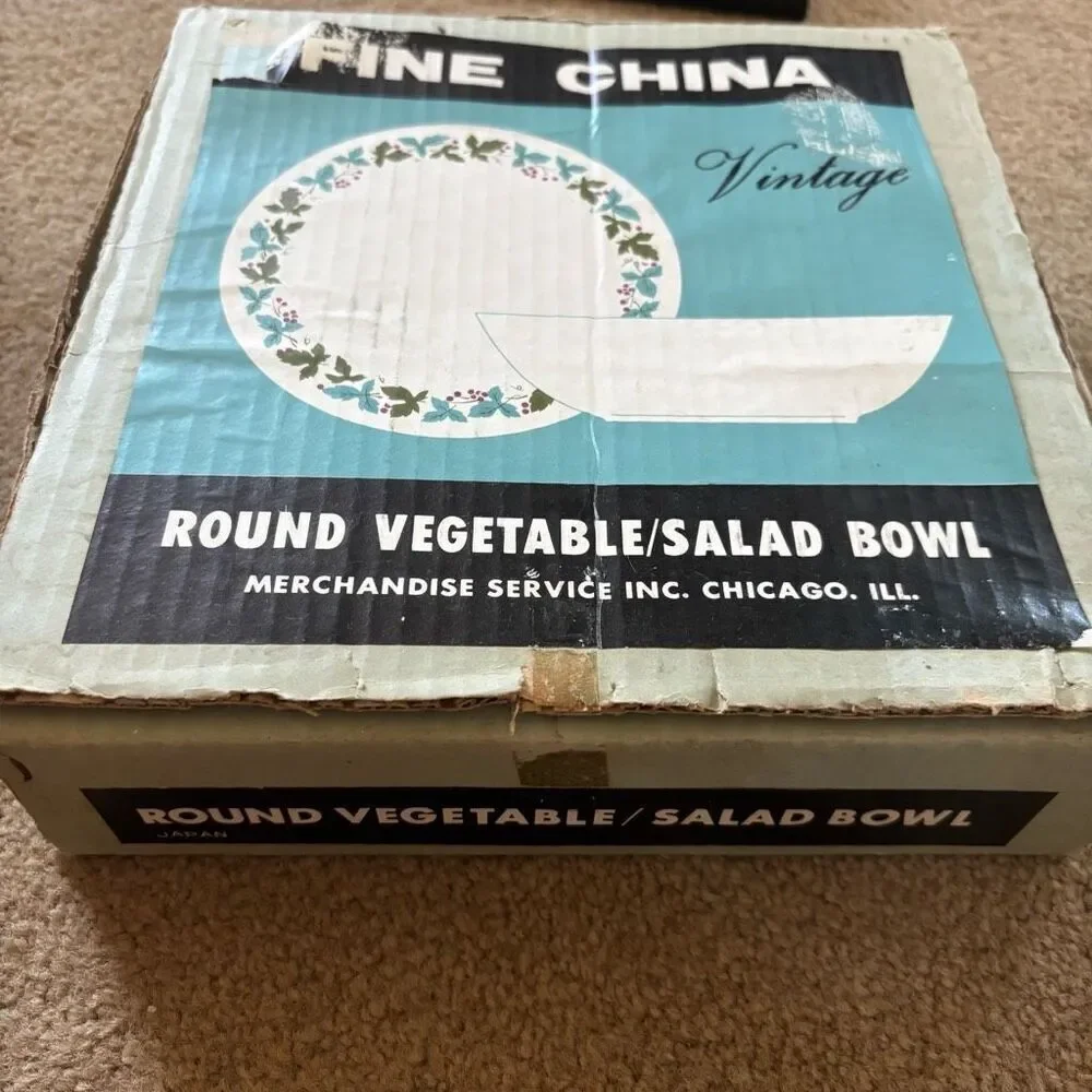 Vintage Fine China Round Vegetable/Salad Bowl #6701 Japan